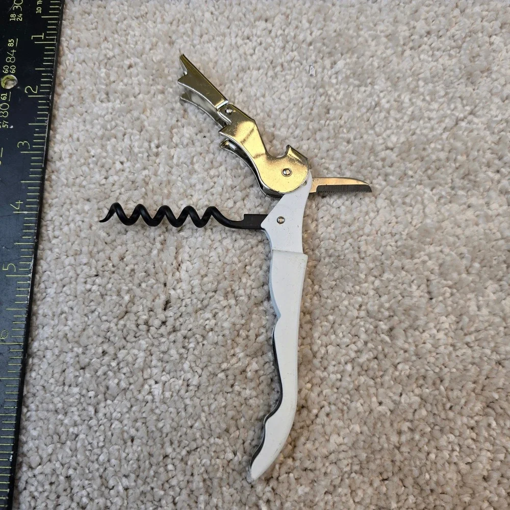 Pulltap's Wine Opener White‎ Saint Max Double Hinged Waiters Corkscrew